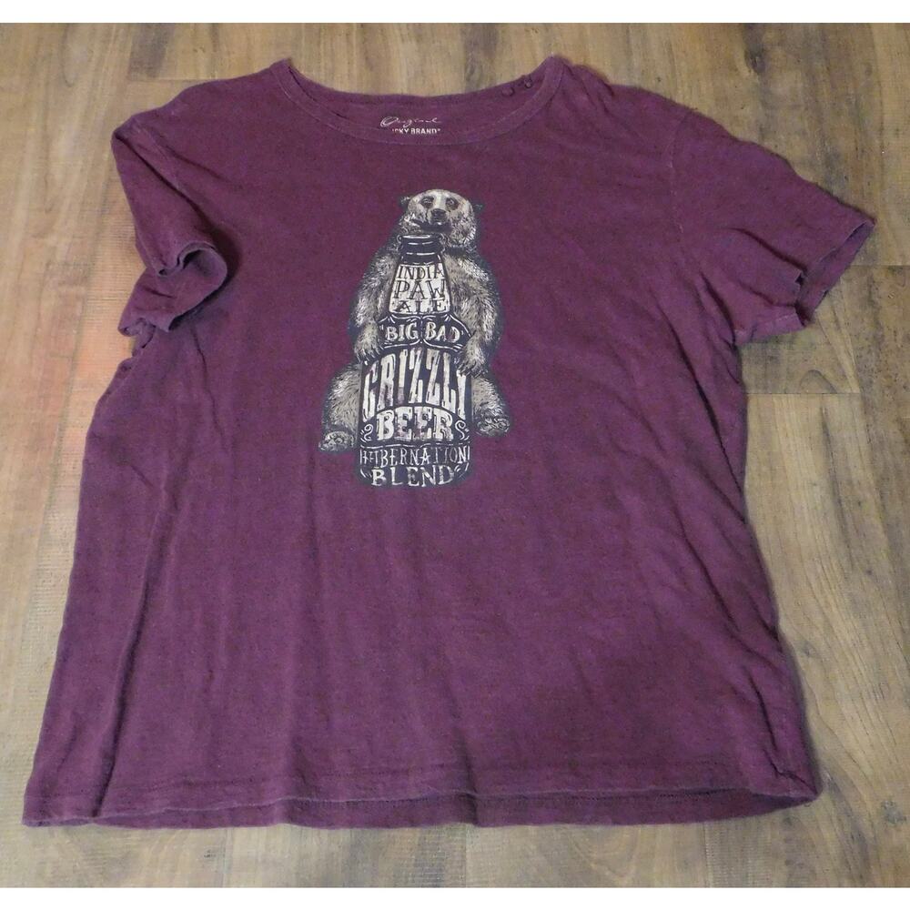 Mens T-Shirt Lucy Brand "Chest Print" Purple Medium